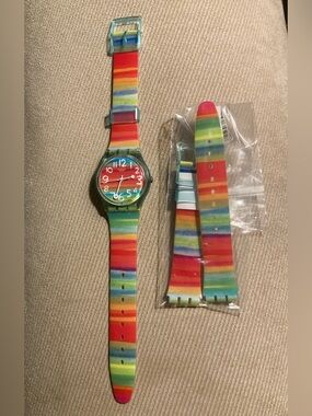 Women’s Swatch Watch ‘Color the Sky’ GS124 Swiss *w/extra band*